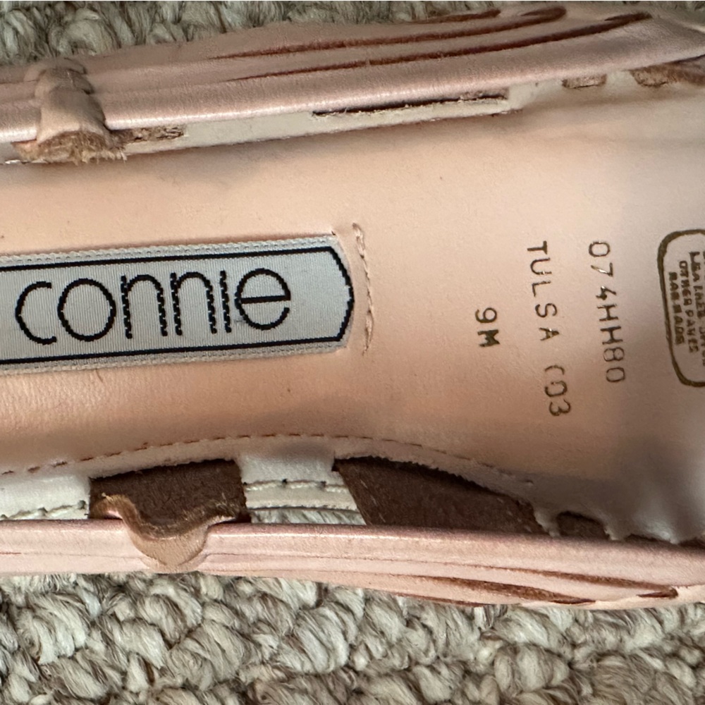 Connie Pink Woven Leather Flats - Picture 3 of 6